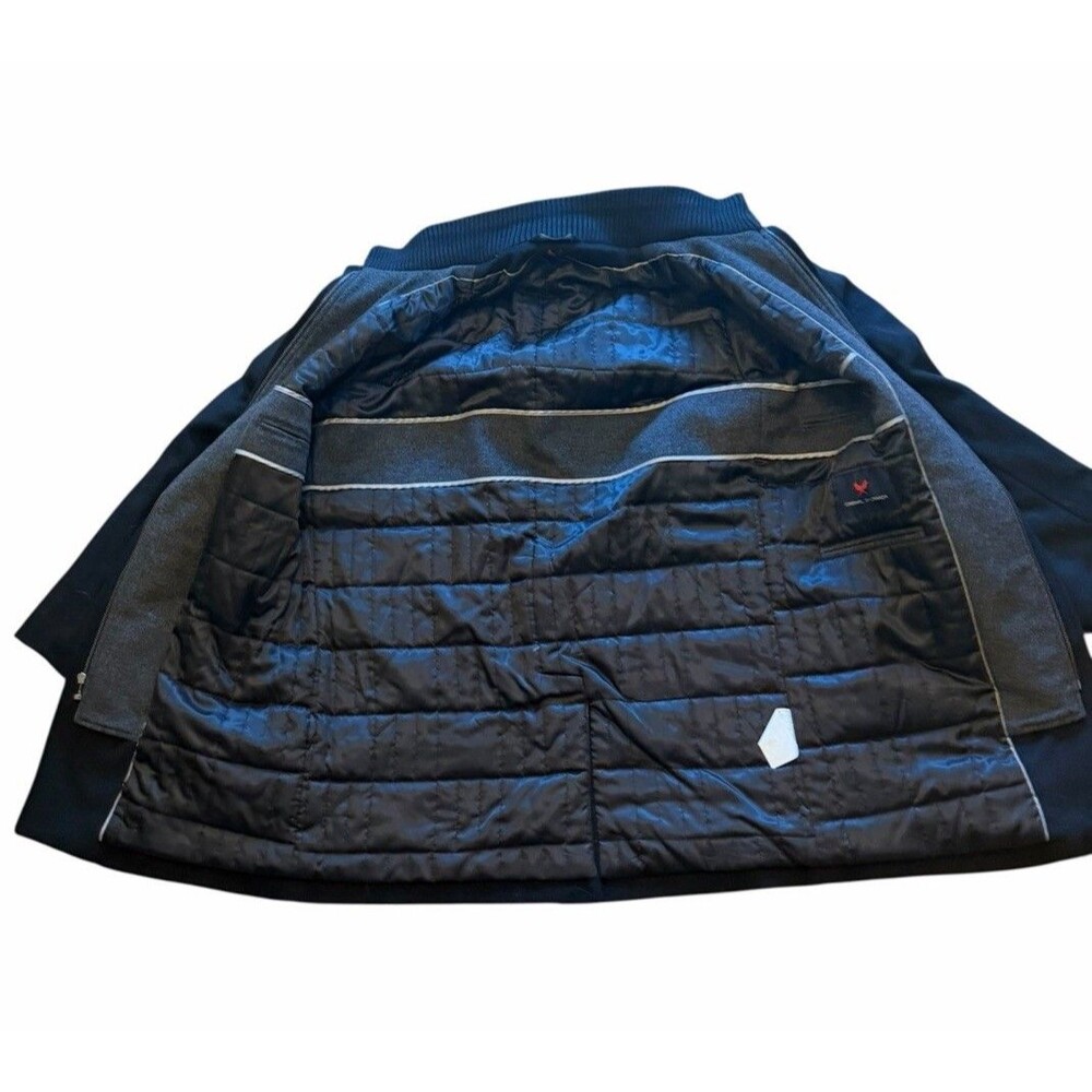 Cardinal Of Canada Mens Black Double Mock Neck Remove Bib 100%Wool Car Coat 40 - Picture 6 of 16